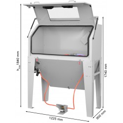 Cabinet Sandblaster 420L CORMAK KDP420 with Dust Extraction | CORMAK