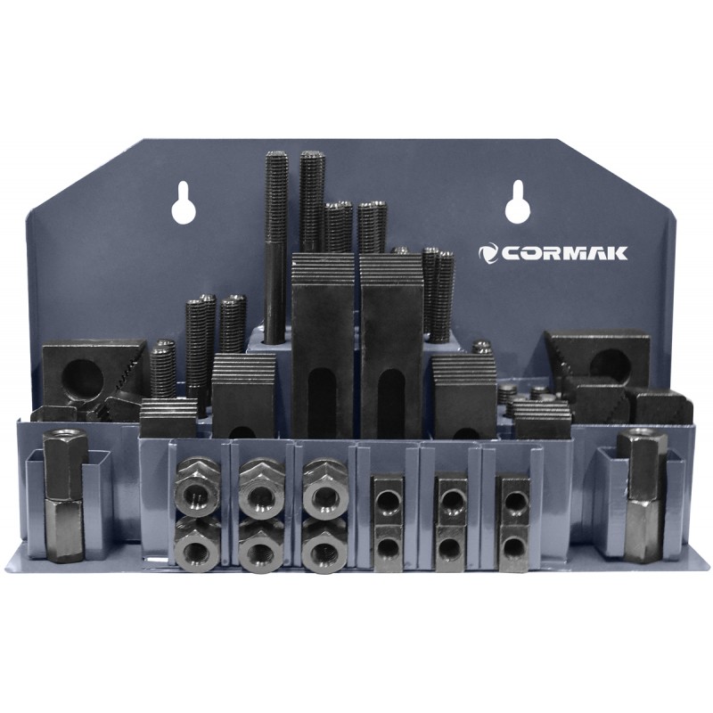 M10 Clamping Kit for 12mm T-Slots 58 pcs | Milling Table Fixture Set | CORMAK