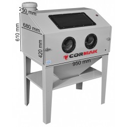 Sandblaster Cabinet 350L Side-Opening + DC15 | CORMAK
