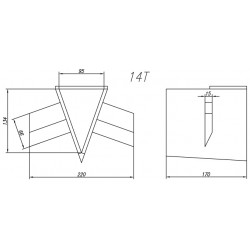 4-Way Cross Wedge for 14-Ton Log Splitter | Universal Log Splitter Accessory