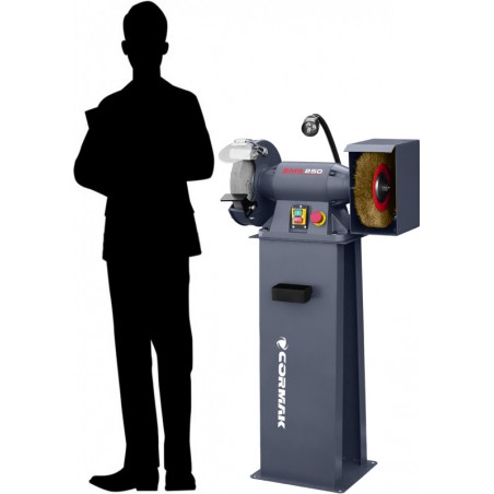 Multifunctional Disc and Brush Grinder CORMAK BMS250 with Stand | CORMAK