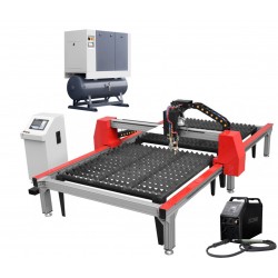 Plasma- och gasbrännare PW-1530 AST 1500x3000 + kompressor Luft 1000 + styrsystem SPARTUS ProCUT 125CNC