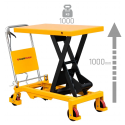 Hydraulic Platform Scissor Lift Trolley CORMAK TA100 1000kg | CORMAK