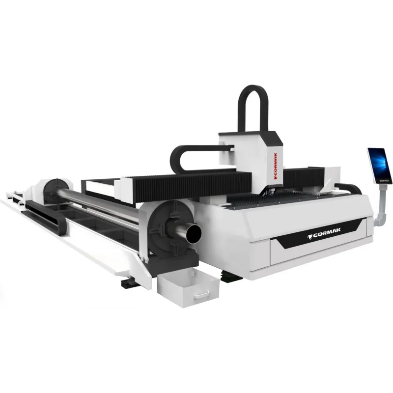 Fibre Laser Cutter with Tube and Profile Attachment CORMAK FIBER LF3015EPR 2000W 240mm Chuck