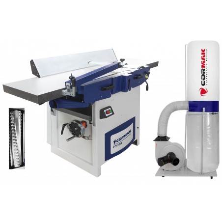 Planer Thicknesser CORMAK PT410S Spiral Cutterhead + FM300 Extractor | CORMAK