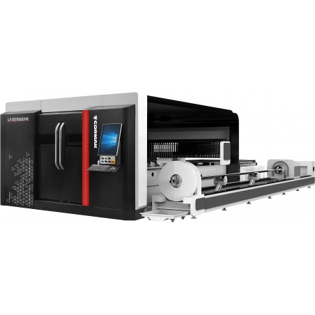 Laser światłowodowy z przystawką do cięcia rur i profili FIBER LF3015GEPR