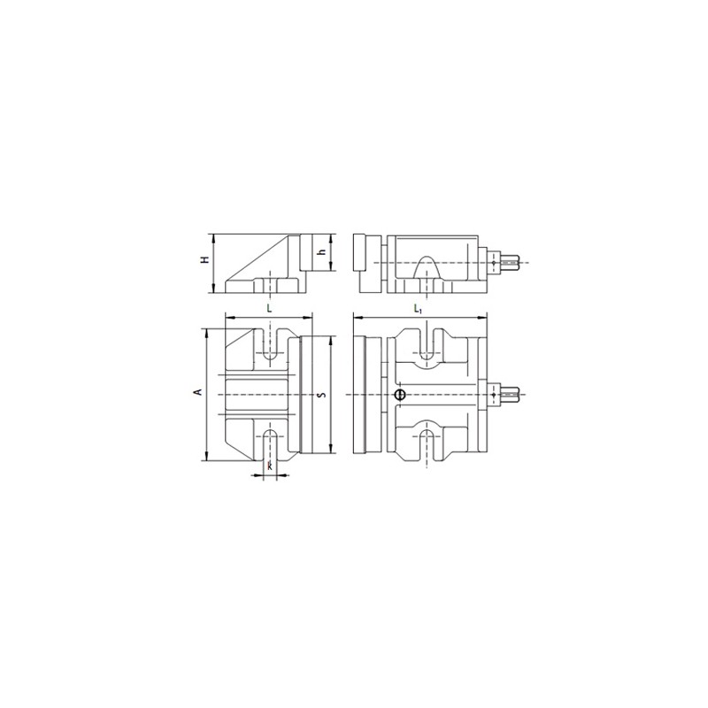 2 piece machine vice F200