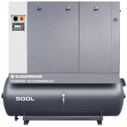 Screw Compressor with Dryer CORMAK THEOR 10 COMPACT - 7.5kW - 950L/min - 500L Tank