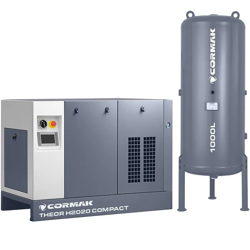 High-Pressure Screw Compressor CORMAK THEOR H2020 COMPACT 22kW 20bar with Air Dryer and 1000L Air Receiver