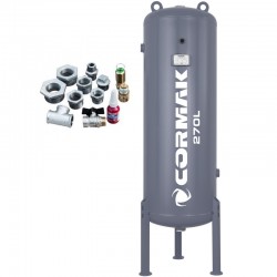Screw Compressor Set CORMAK LUFT 1000 INVERTER 7.5 kW – 950 L/min + Air Dryer IZBERG N10S + 270 L Vertical Air Tank
