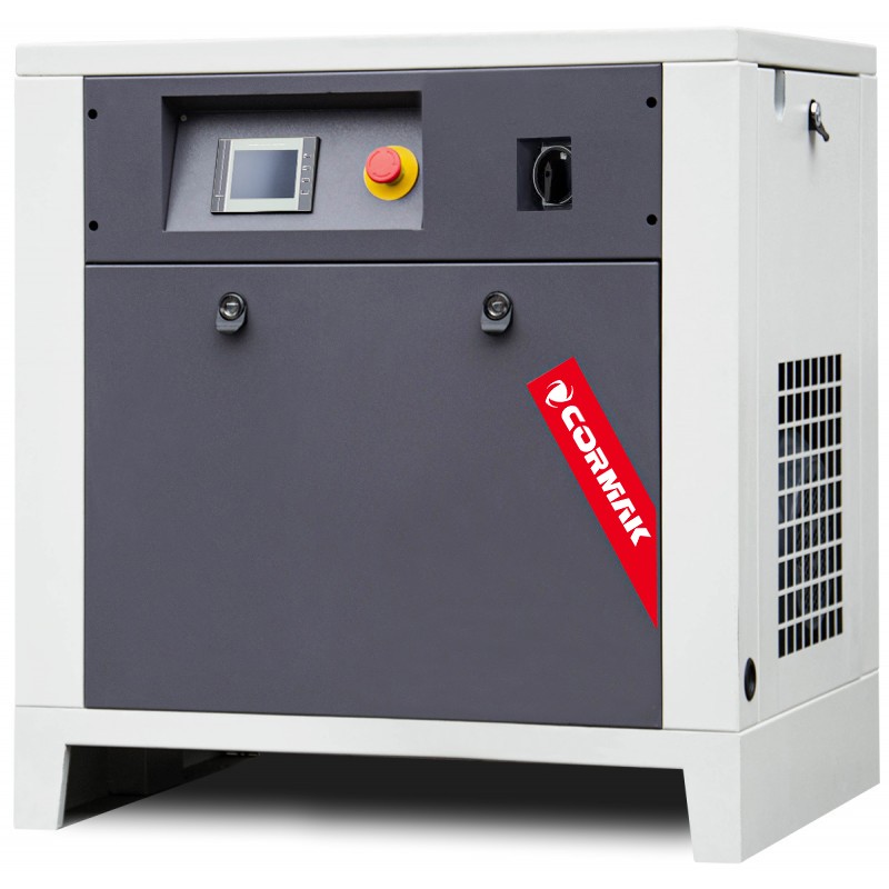 Skruvkompressor med frekvensomriktare CORMAK LUFT 1000 – 10 bar – 7,5 kW – 950 l/min.