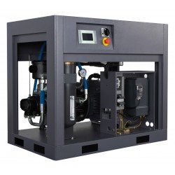 Skruvkompressor med frekvensomriktare THEOR 20 – 15 kW – 2000 l/min. + Kylavfuktare N20S + Vertikal tryckbehållare 1000 l