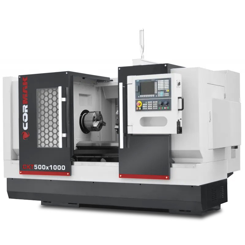 CNC Lathe CORMAK CKT 500x1000 – Hydraulic Chuck, Siemens Sinumerik 808D | Precision Metal Turning Machine