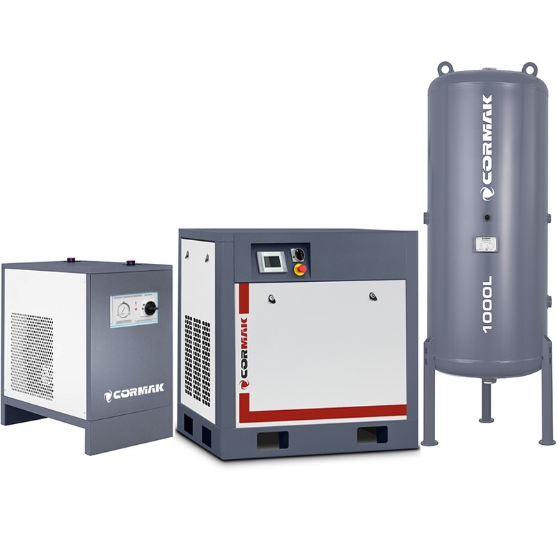 Screw Compressor Set CORMAK THEOR 20 INVERTER 15kW + IZBERG N20S Air Dryer + 1000L Tank | CORMAK
