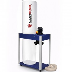 Wood Dust and Chip Extractor CORMAK FM340 400V + 3m Antistatic Hose | 1.5 kW Industrial Dust Collector