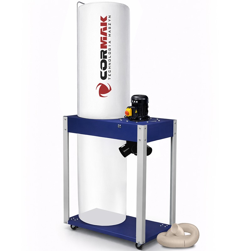 Wood Dust and Chip Extractor CORMAK FM340 400V + 3m Antistatic Hose | 1.5 kW Industrial Dust Collector