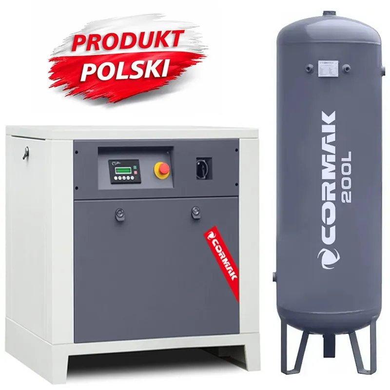 Screw Compressor with 200L Vertical Tank CORMAK LUFT 700 650L/min 5.5kW