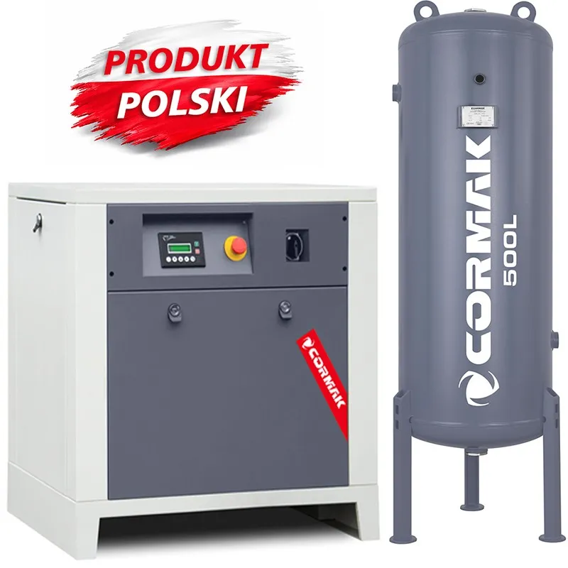 Screw Compressor with 500L Vertical Tank CORMAK LUFT 700 650L/min 5.5kW