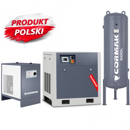 Screw Compressor Set with Inverter CORMAK LUFT 1500 + IZBERG N20S Dryer + 500 L Vertical Receiver