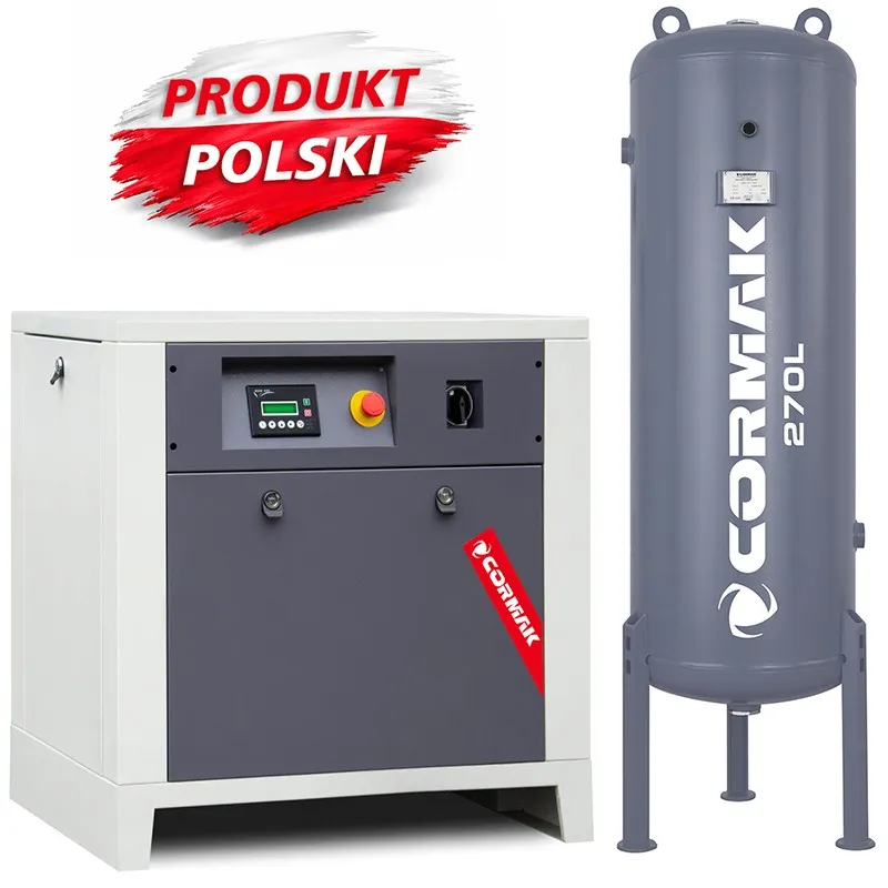 Screw Compressor with 270L Vertical Tank CORMAK LUFT 700 650L/min 5.5kW