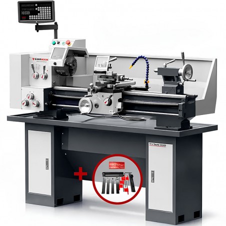 Universal Lathe CORMAK 330x915 400V with Stand + Tools + Live Centre | TYTAN330L