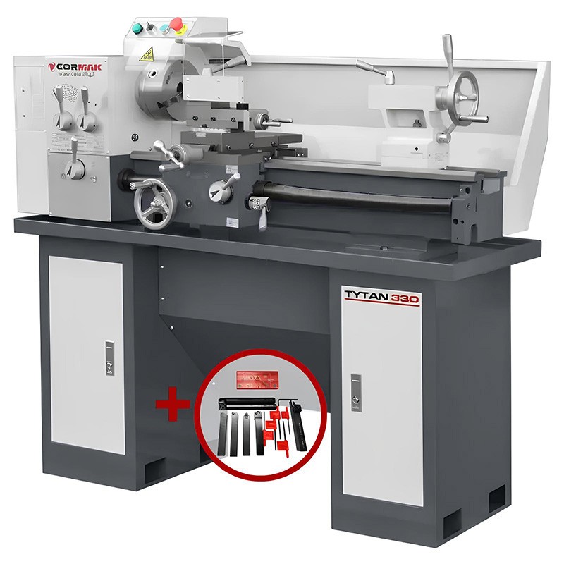 Universal Lathe CORMAK 330x700 230V with Stand + Tool Set | TYTAN330