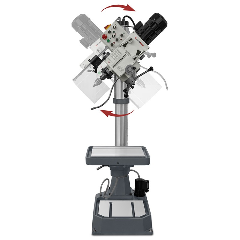 Geared Column Drill with Power Feed CORMAK ZS-40B + Tapping Chuck Set | CORMAK