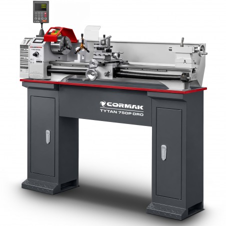 Conventional Universal Metal Lathe CORMAK TYTAN 220x750P VARIO DRO 230V + Stand  | CORMAK Manufacturer