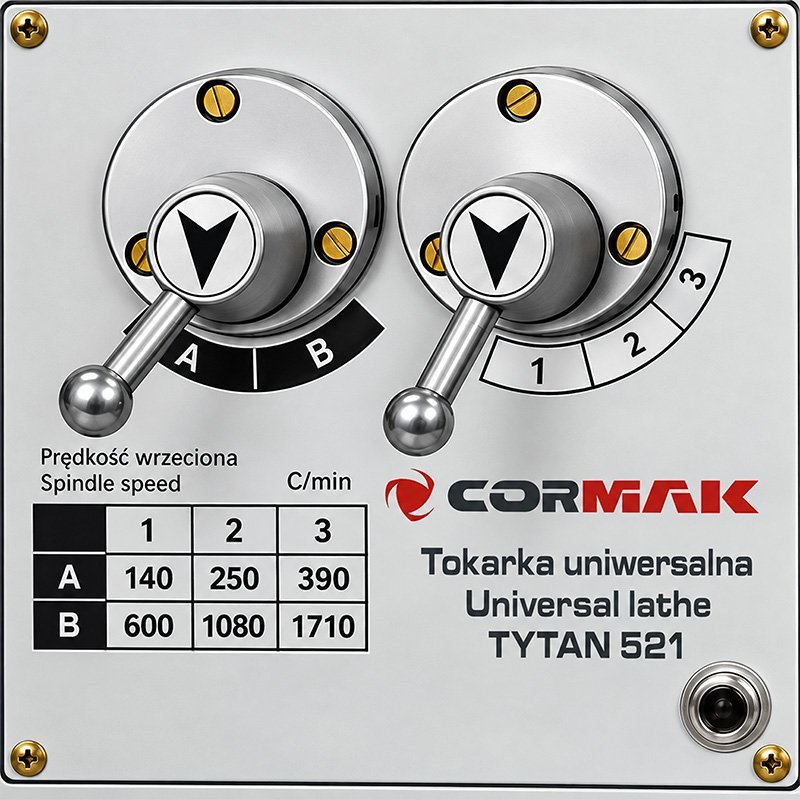 Conventional Universal Lathe CORMAK TYTAN 210x520 230V + Turning Tool Set | CORMAK