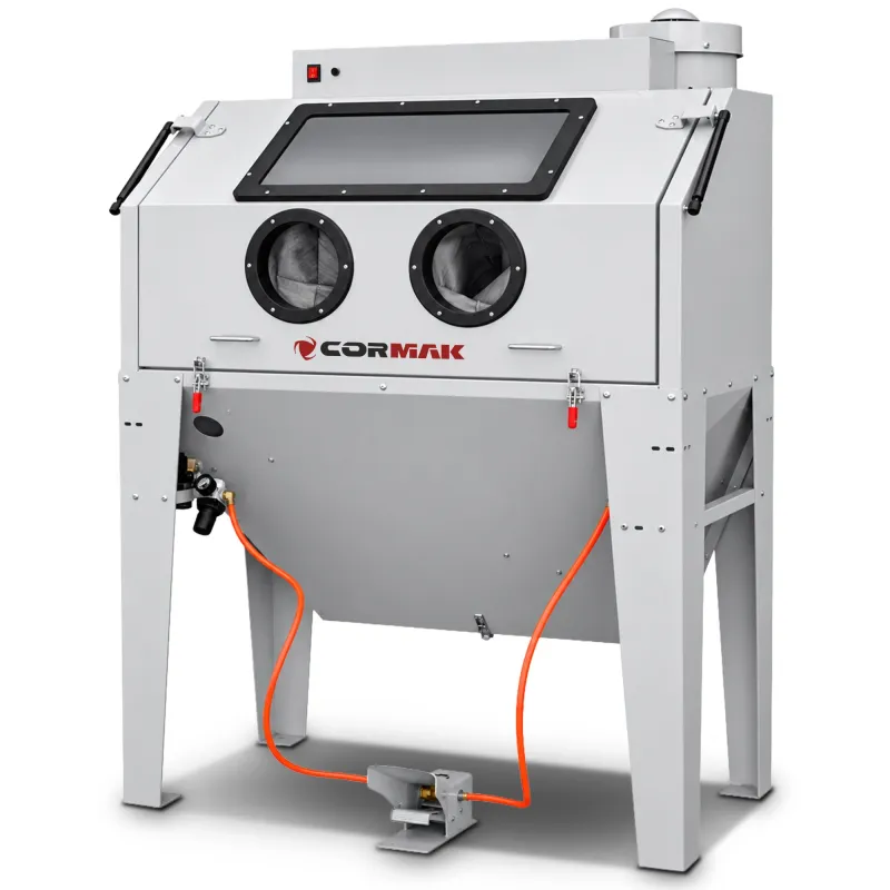Sandblaster Cabinet 420L Top-Opening CORMAK KDP420 + Dust Extractor DC15