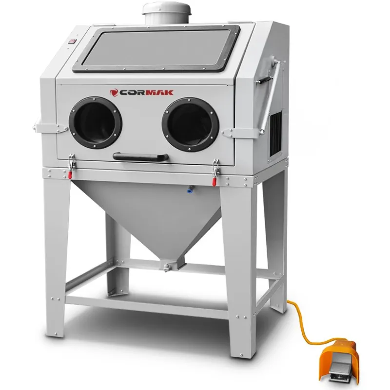 Sandblaster Cabinet 350L Top-Opening for Profiles CORMAK KDP350TOPPLUS + Dust Extractor DC15