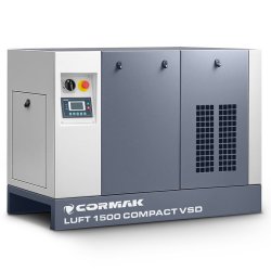 Screw Air Compressor CORMAK LUFT 1500 COMPACT VSD 11kW 1580L/min with Air Dryer | CORMAK