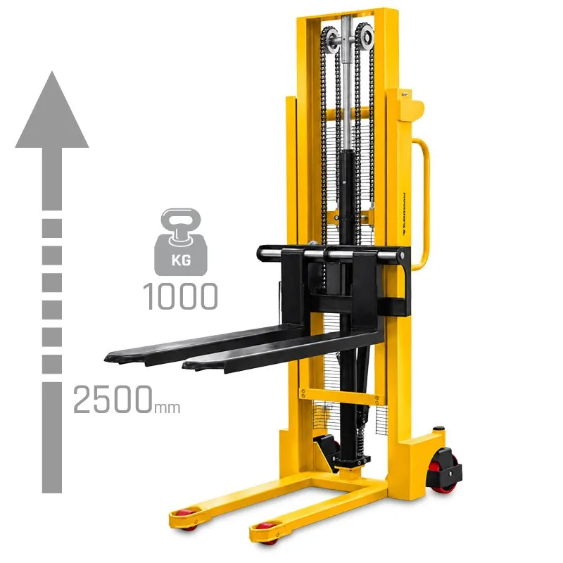 Manual Hydraulic Pallet Stacker with Adjustable Forks CORMAK WRHS1025 1000kg 2500mm