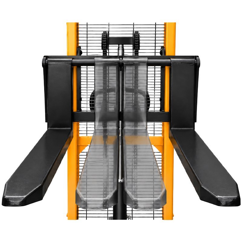Manual Hydraulic Pallet Stacker CORMAK WRHS 2016 with Adjustable Forks (2,000kg Capacity, 1,600mm Lift)