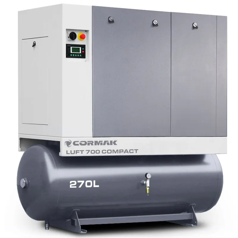 Screw Compressor with Dryer and 270L Tank CORMAK LUFT 700 COMPACT 650L/min 5.5kW