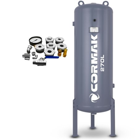 Vertical Air Tank 270L 11 bar with Accessories | CORMAK