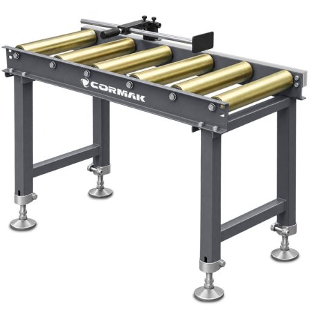 Roller Conveyor 1m with 6 Rollers and Length Stop CORMAK | Precision Roller Track | CORMAK