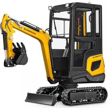 Tracked Mini Excavator with Cab 1200kg for Earthworks CORMAK KL12 | CORMAK Manufacturer