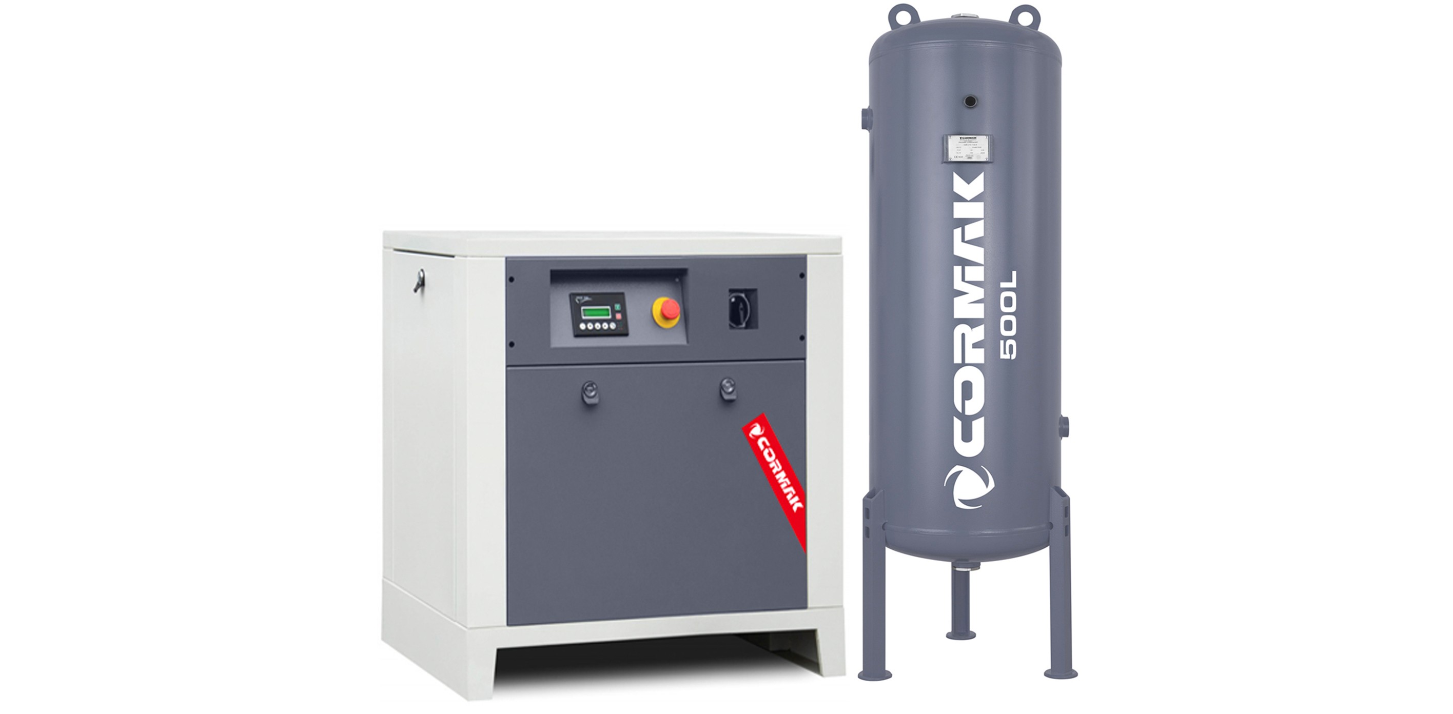 Screw Compressors with Vertical Air Tanks