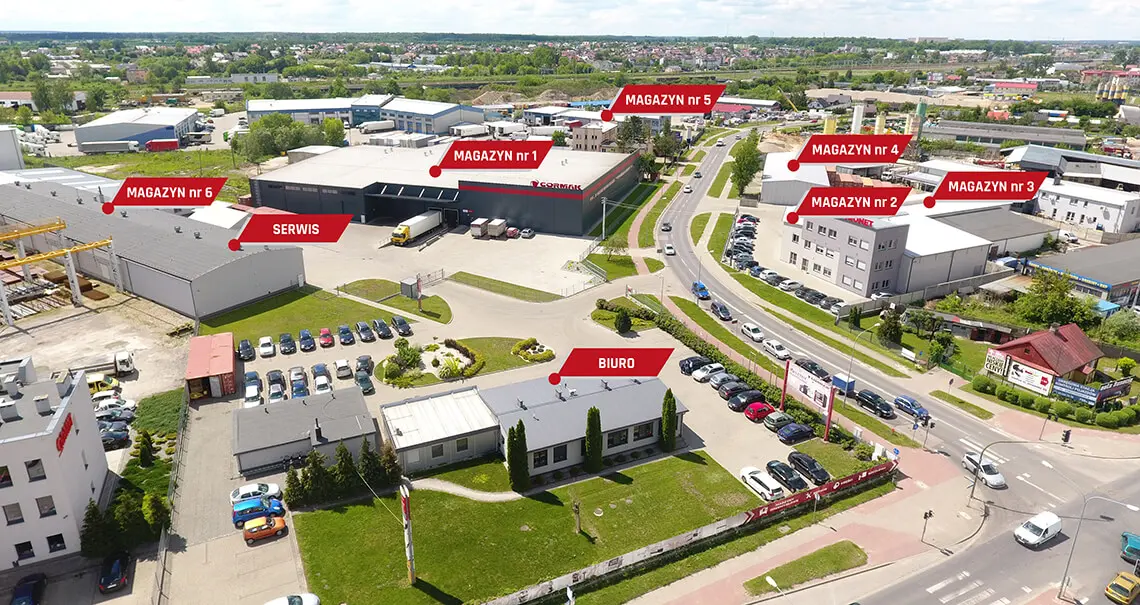 Photo of buildings with descriptions